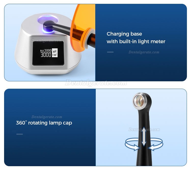 3H X-lite Q6 Led Polymerisationslampe Zahnarzt 1 Sek. Aush&auml;rtung Mit Radiometer